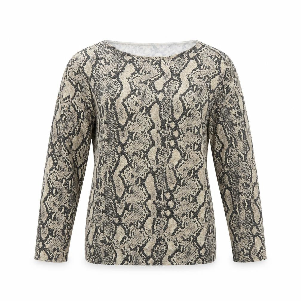 Zara Womens Multicoloured Animal Print Viscose Jersey Blouse Size S Boat Neck