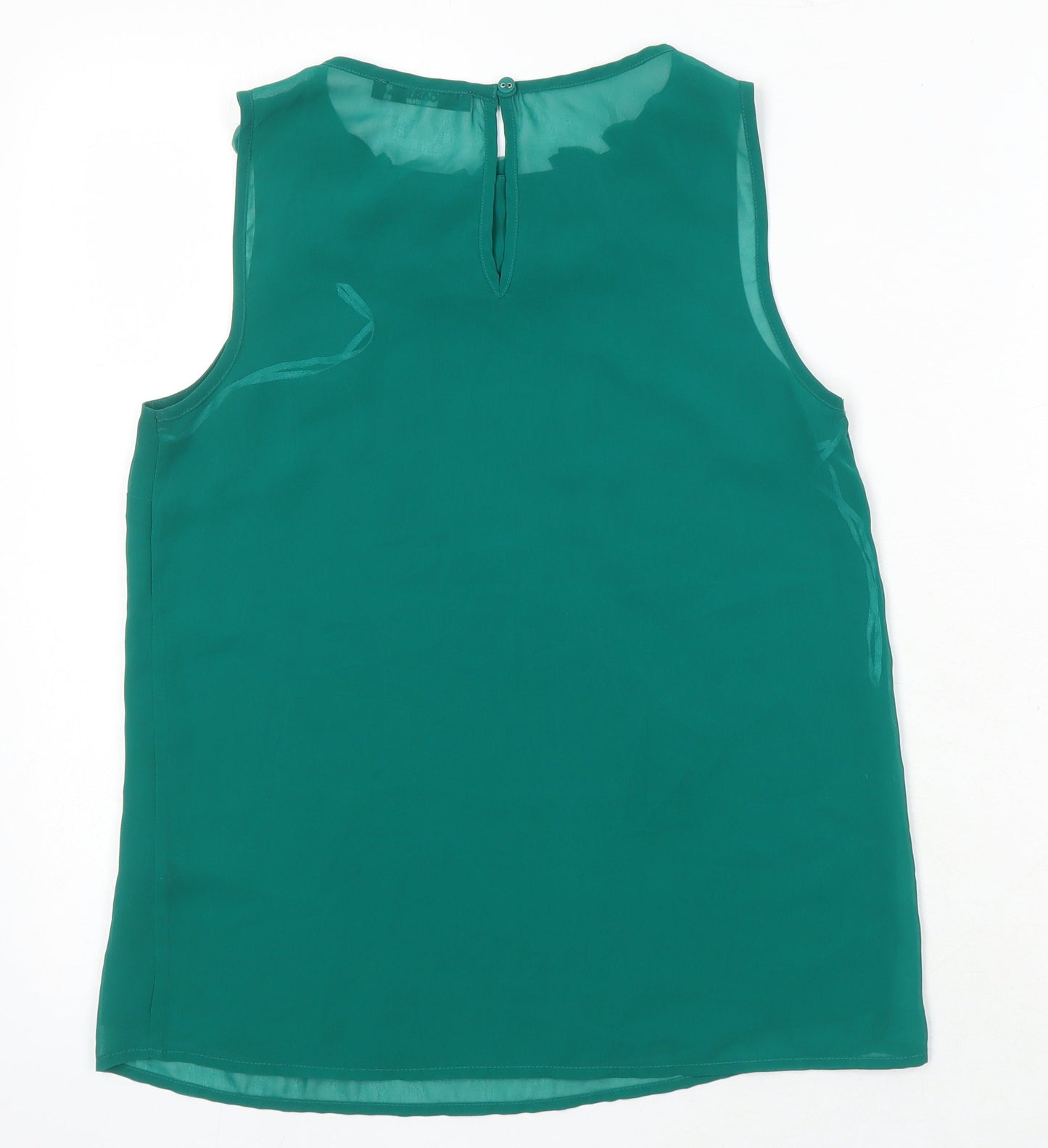 Oasis Womens Green Polyester Tunic Blouse Size 8 Boat Neck