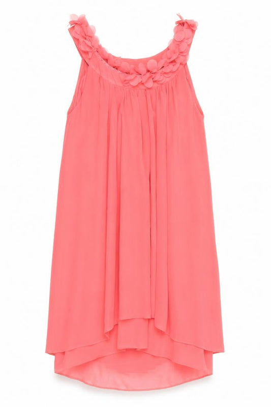 River Island Womens Orange Herringbone Polyester Shift Size 10 Boat Neck