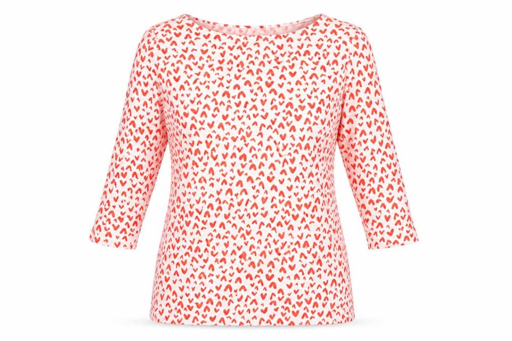 Marks & Spencer Womens Multicoloured Geometric Chlorofibre Jersey Blouse Size 10 Round Neck