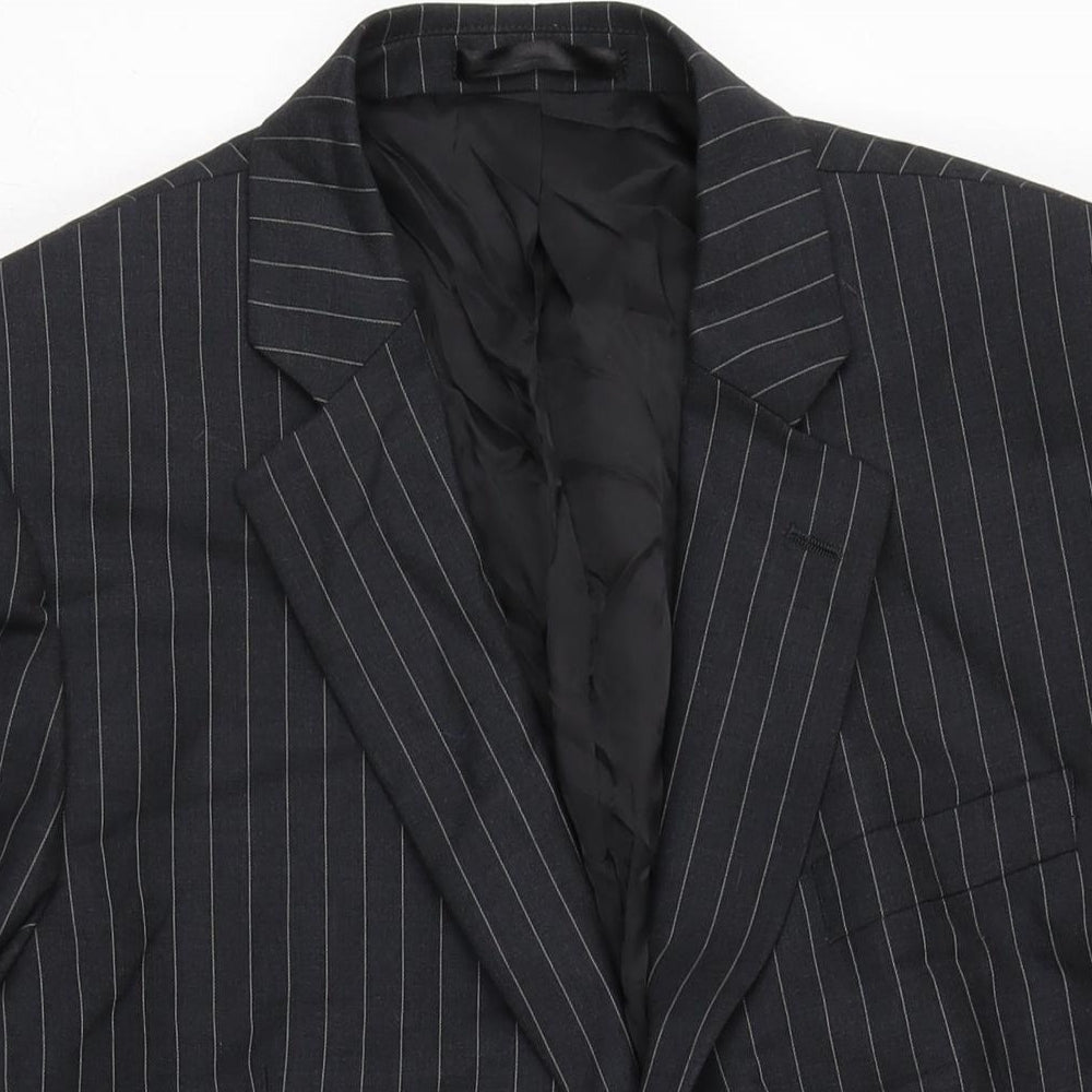 Brook Taverner Mens Black Jacket Size 44 Button