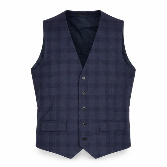 Burton Mens Blue Jacket Waistcoat Size M Button