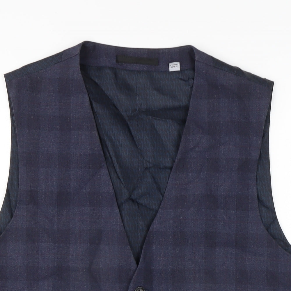 Burton Mens Blue Jacket Waistcoat Size M Button