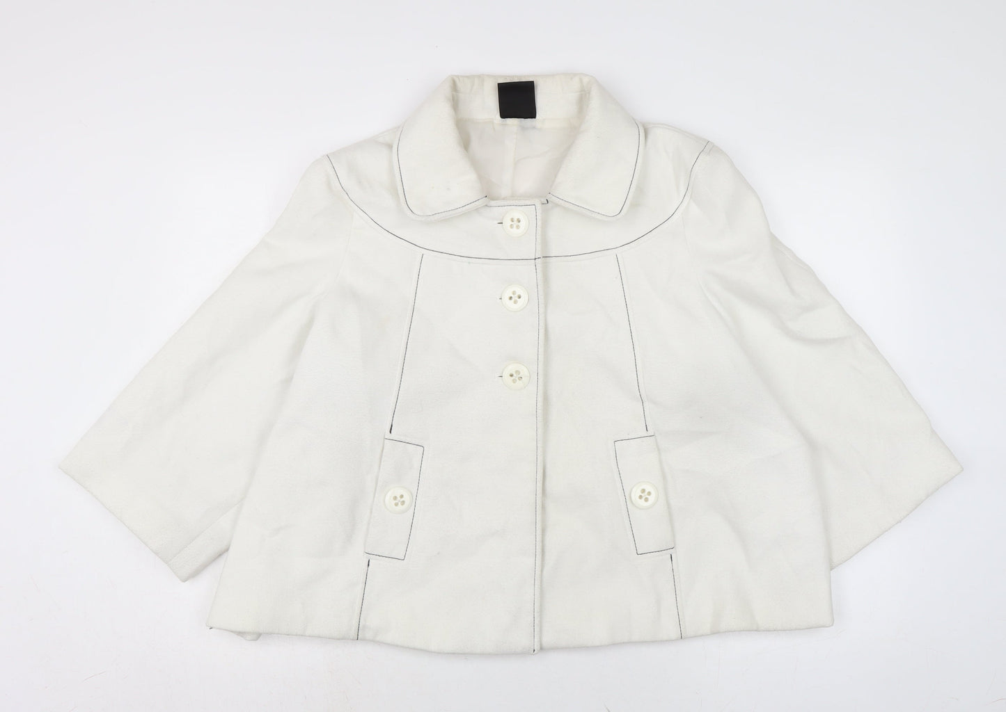 TG Womens White Jacket Size 24 Button