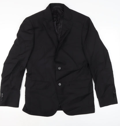 Flannels Mens Black Jacket Size 40 Button
