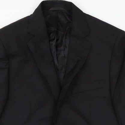 Flannels Mens Black Jacket Size 40 Button
