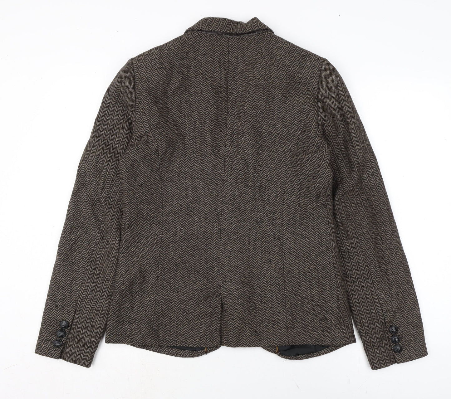 La radoute Womens Brown Jacket Size 12 Button