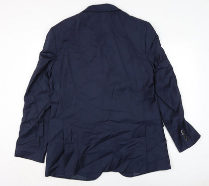 Back view of Autograph men’s blue jacket, size 42, button