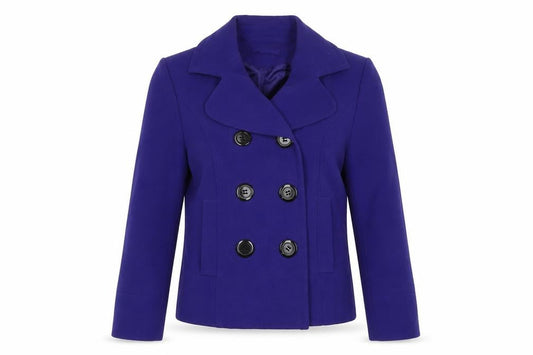 Front view of Papaya women’s pink jacket, size UK 12, buckle