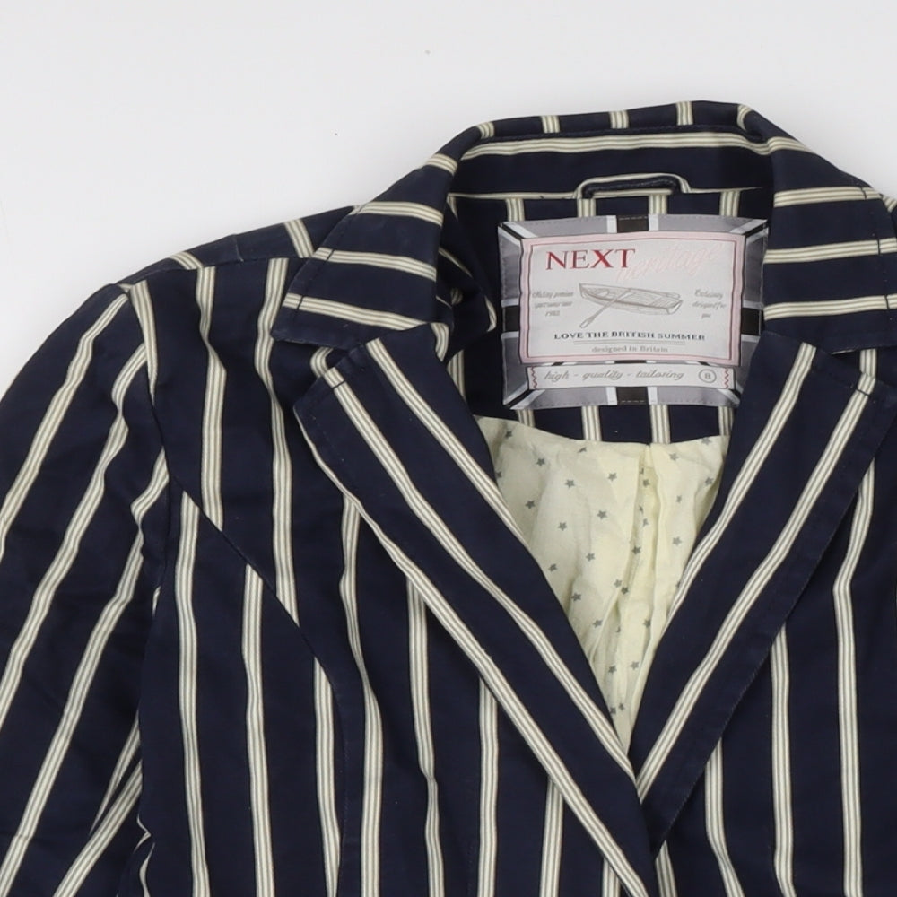NEXT Womens Blue Jacket Size 8 Button