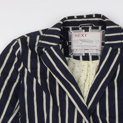 Next Womens Blue Jacket Size 8 Button