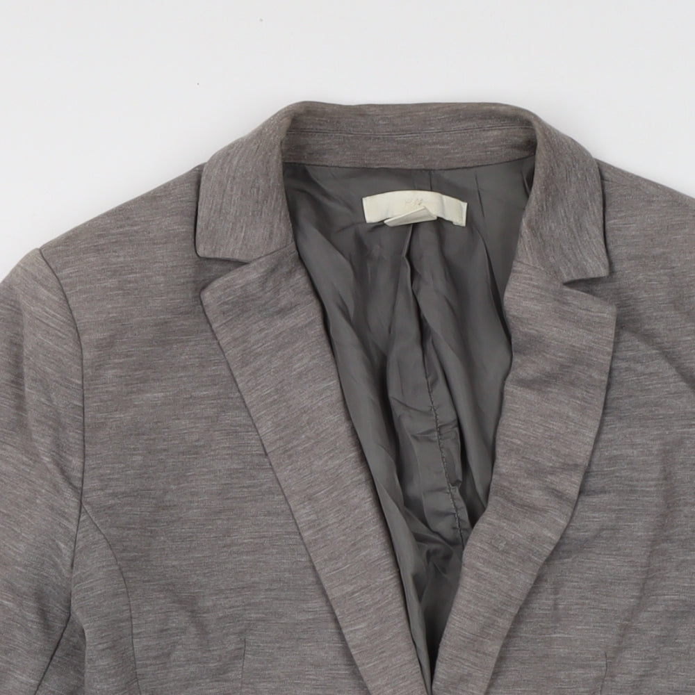 H&M Womens Grey Jacket Size 8 Button