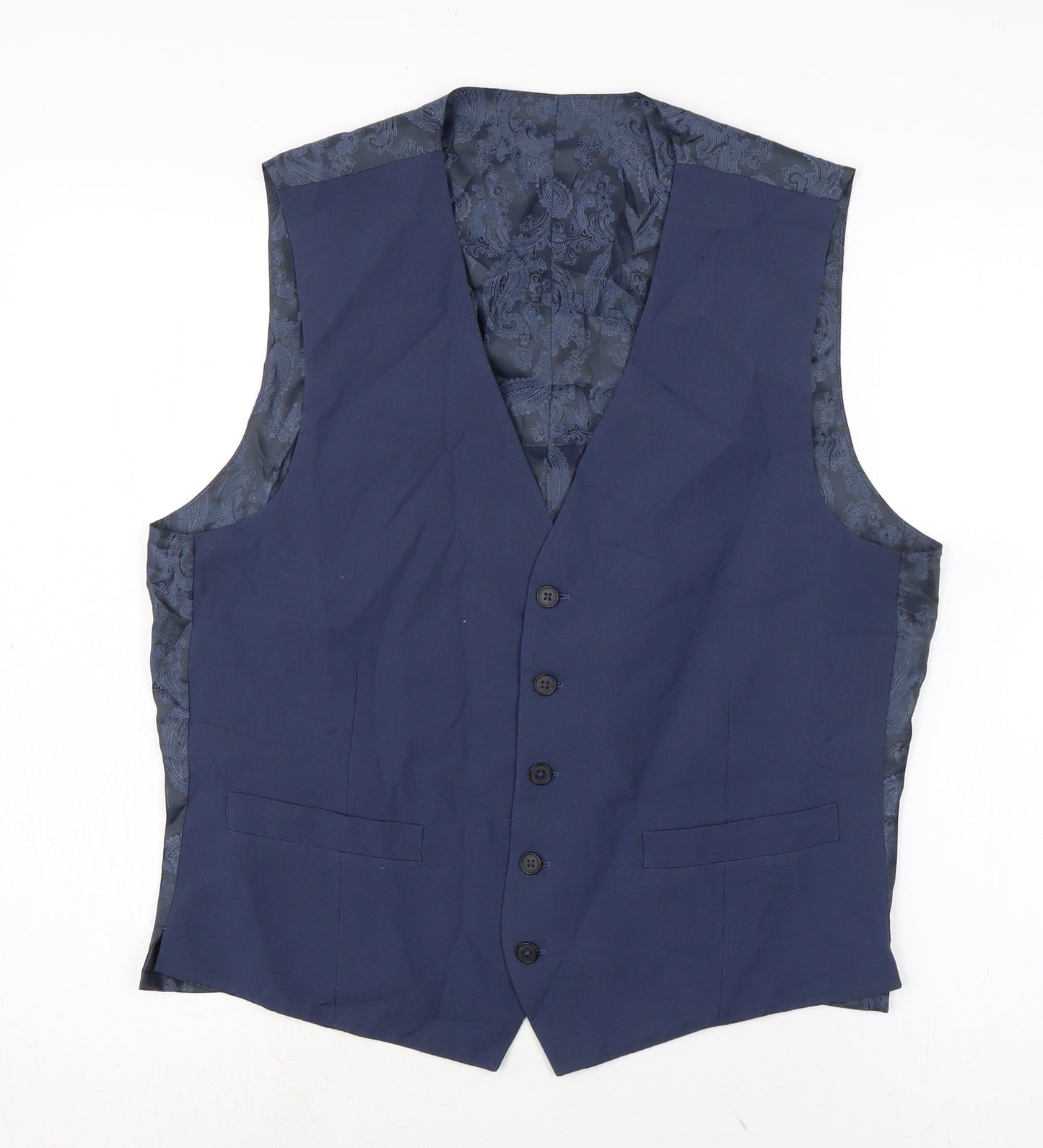 Ocassions Mens Blue Jacket Waistcoat Size 42 Button