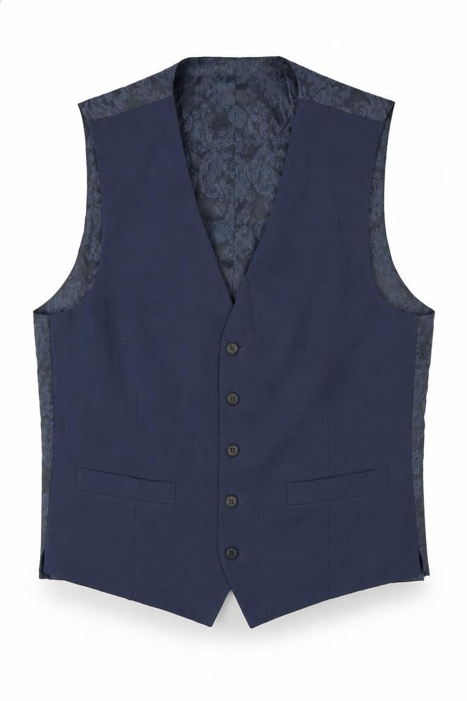 Ocassions Mens Blue Jacket Waistcoat Size 42 Button