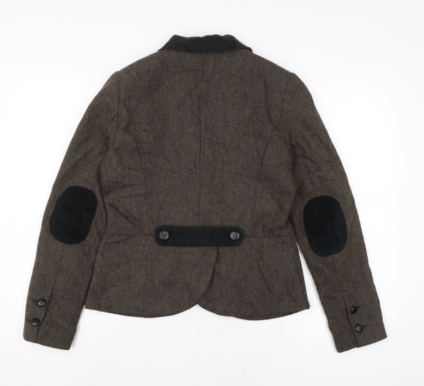 Debenhams Womens Brown Jacket Size 12 Button