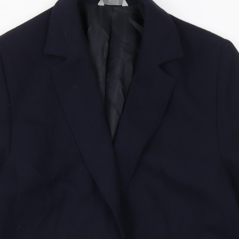 Marks and Spencer Womens Blue Jacket Size 12 Button