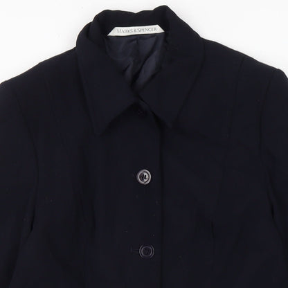 Marks & Spencer Womens Blue Jacket Size 12 Button
