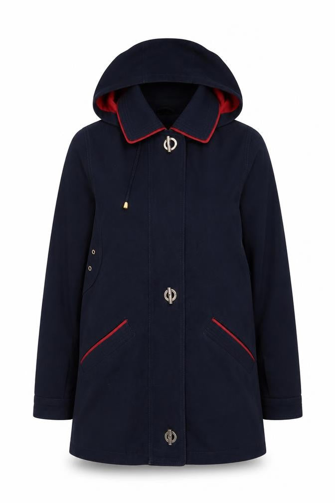 David Barry Womens Blue Anorak Coat Size 12 Zip