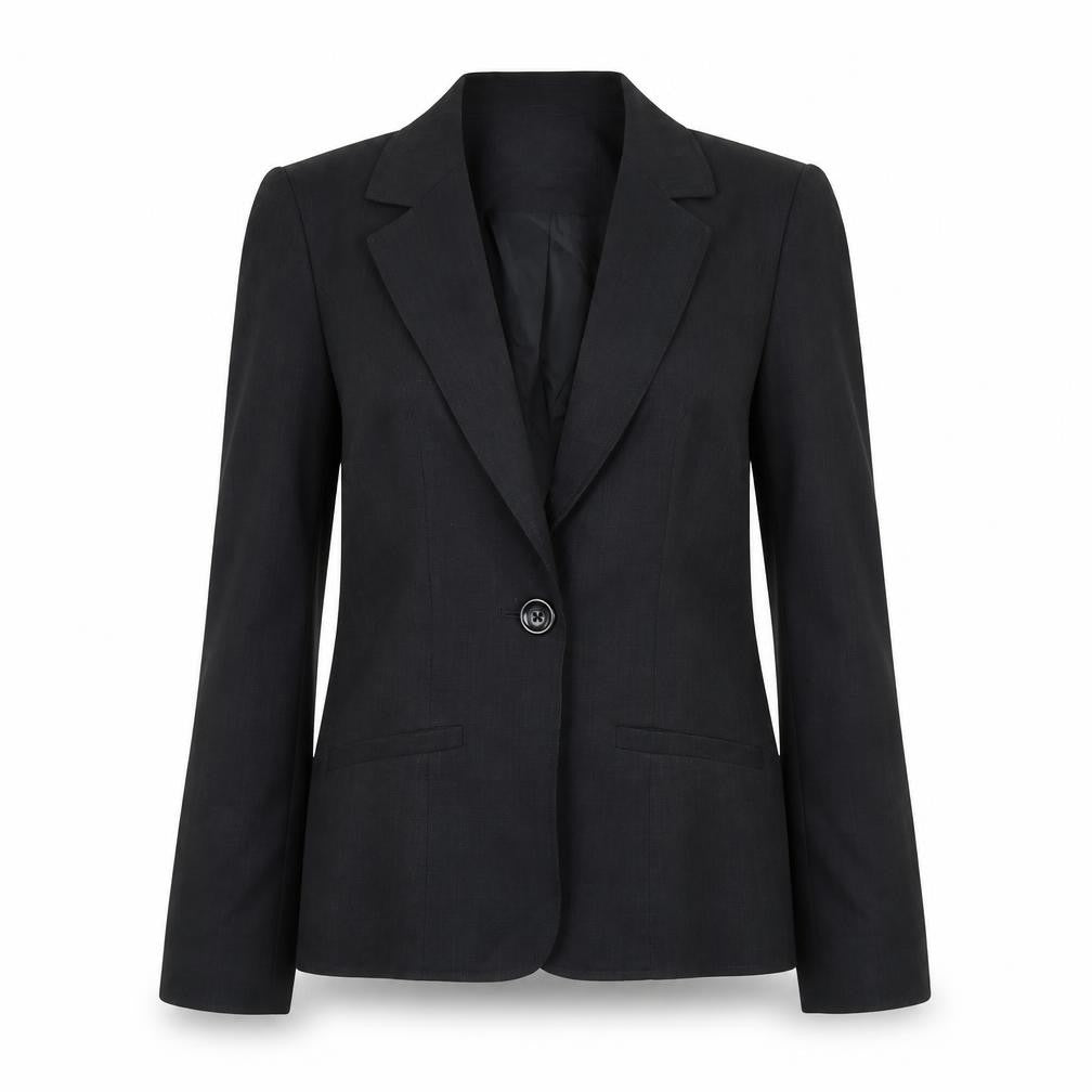 Papaya Womens Black Jacket Size 8 Button