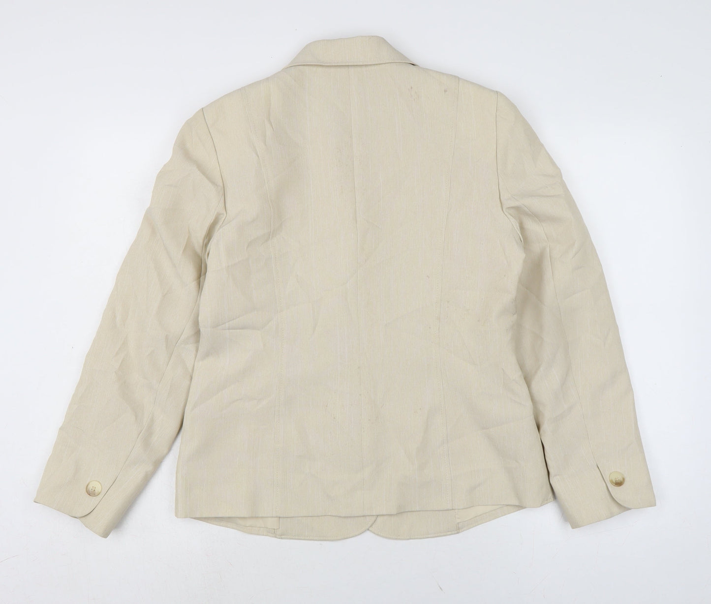 BHS Womens Beige Jacket Size 10 Button