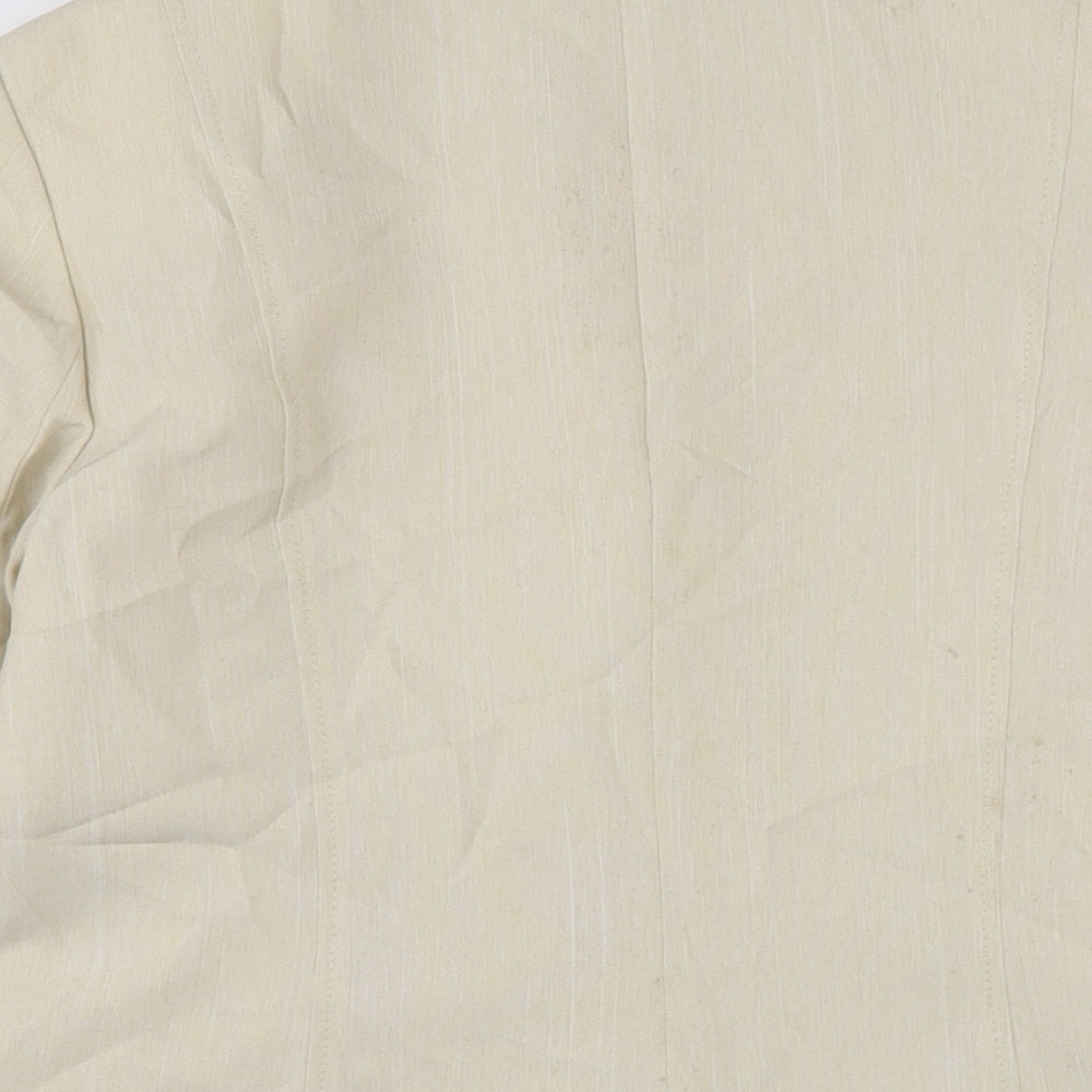 BHS Womens Beige Jacket Size 10 Button