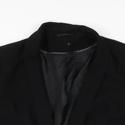 F&F Womens Black Jacket Size 12 Hook & Eye