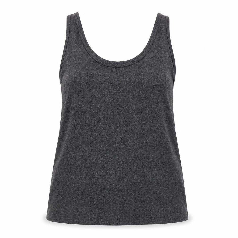 MNG Womens Grey Polyester Basic Button-Up Size XL Scoop Neck