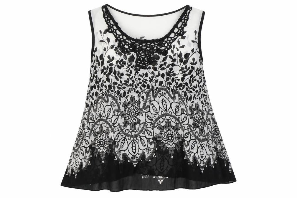 Per Una Womens White Polyester Basic Blouse Size 14 Round Neck - Embellished Front
