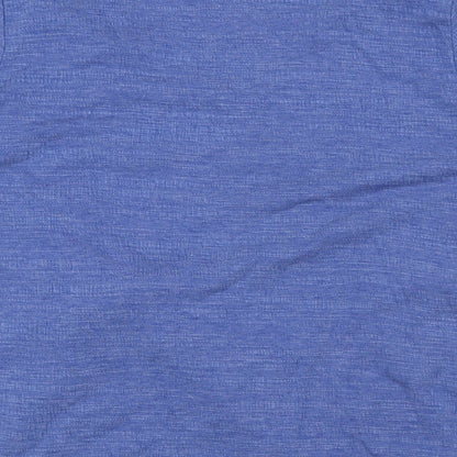 Spirit Womens Blue Polyester Basic Blouse Size 10 V-Neck - Knot Front
