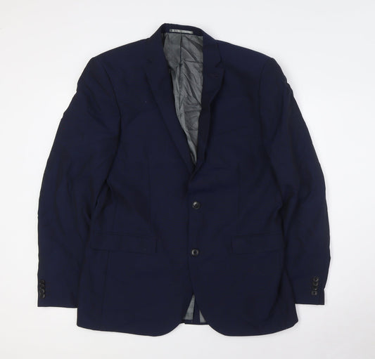 NEXT Mens Blue Wool Jacket Suit Jacket Size 40 Regular