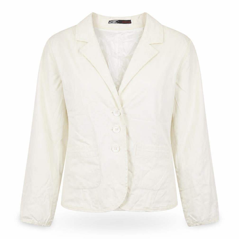 Naughty Womens Ivory Jacket Size 12 Button