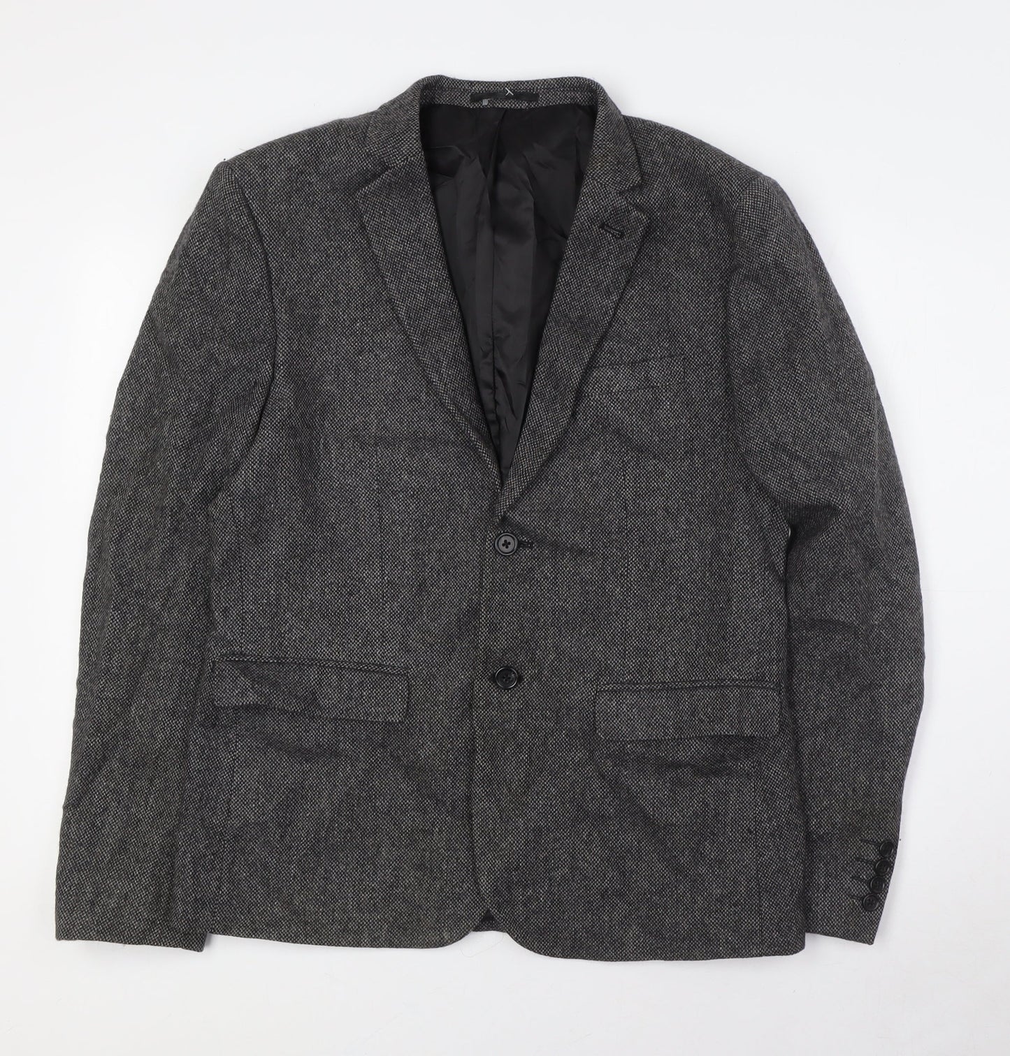New Look Mens Grey Wool Jacket Suit Jacket Size 40 Regular
