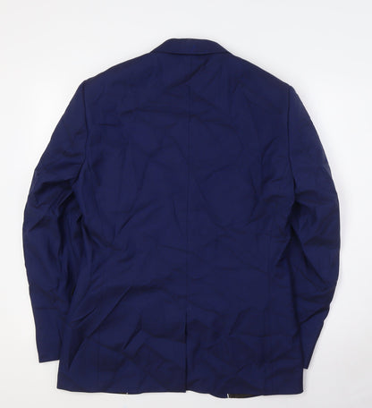 Next Mens Blue Wool Jacket Suit Jacket Size 38 Regular