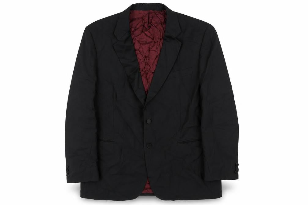 Marks & Spencer Mens Black Polyester Tuxedo Suit Jacket Size 44 Big & Tall