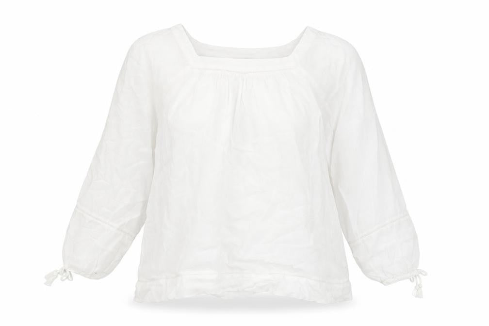 NEXT Womens White Viscose Basic Blouse Size 8 Scoop Neck