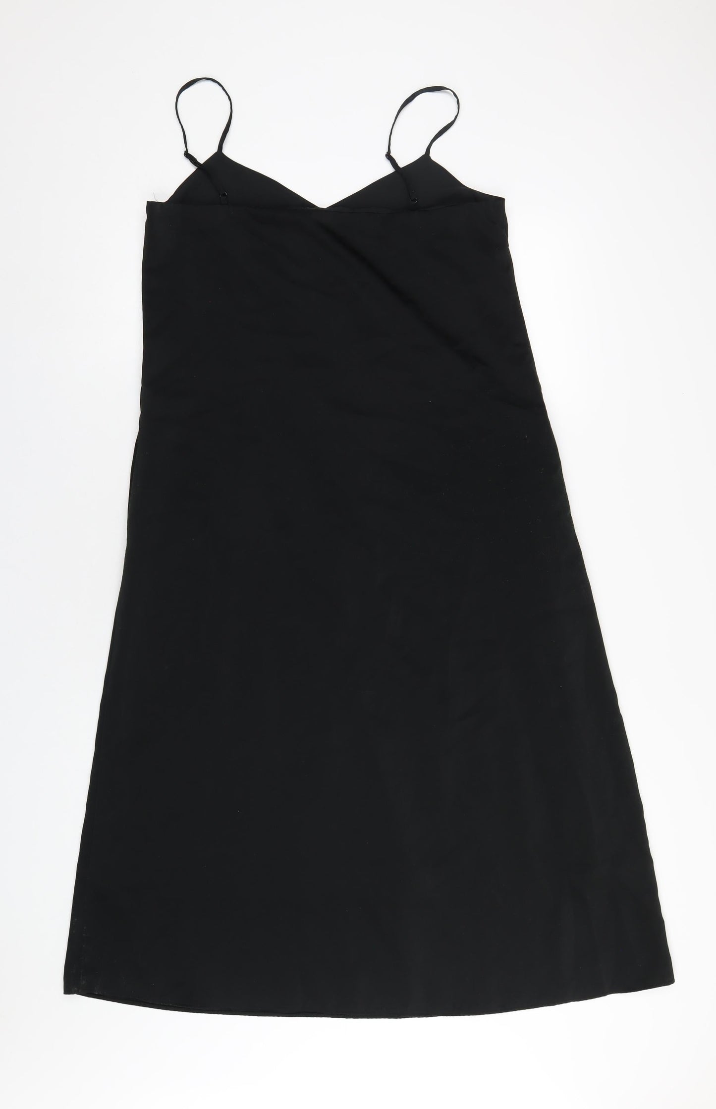 Uniqlo Womens Black Polyester A-Line Size M V-Neck Zip