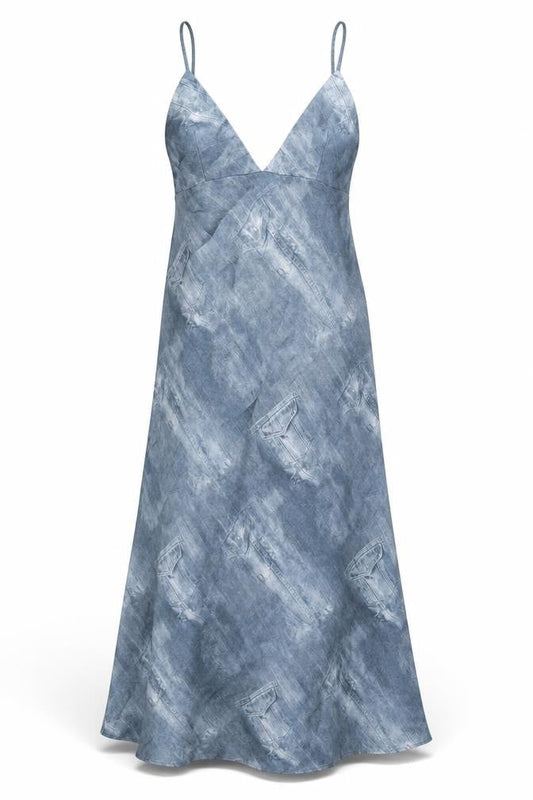 Zara Womens Blue Geometric Polyester A-Line Size M V-Neck Pullover