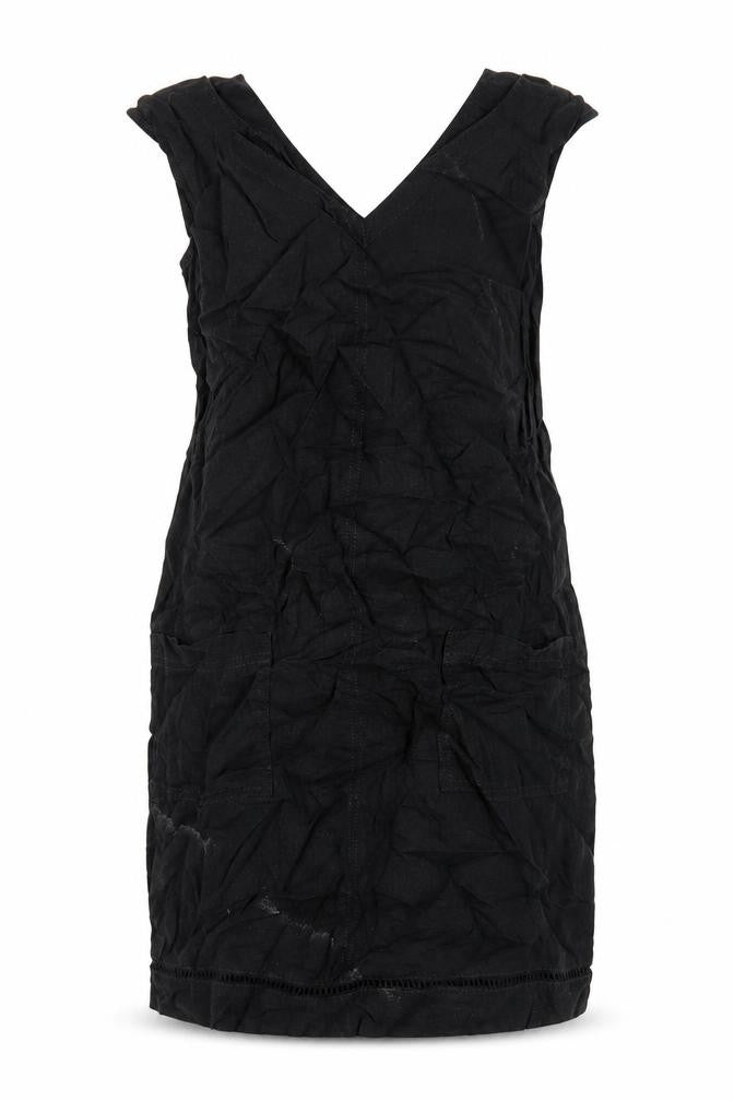 NEXT Womens Black Linen Tank Dress Size 10 V-Neck Pullover