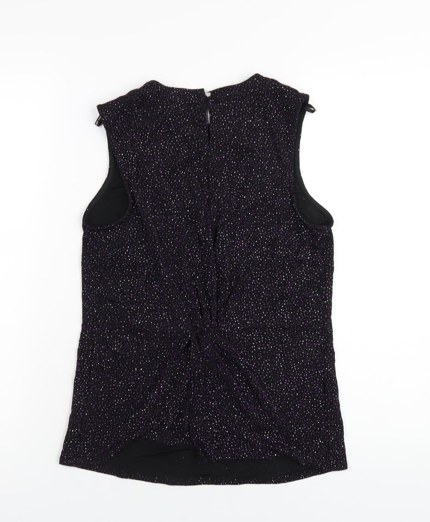 Dorothy Perkins Womens Black Polyester Basic T-Shirt Size 10 Round Neck