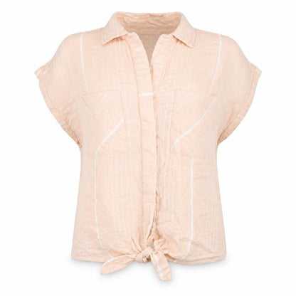 Dorothy Perkins Womens Pink Striped Cotton Basic Button-Up Size 16 Collared