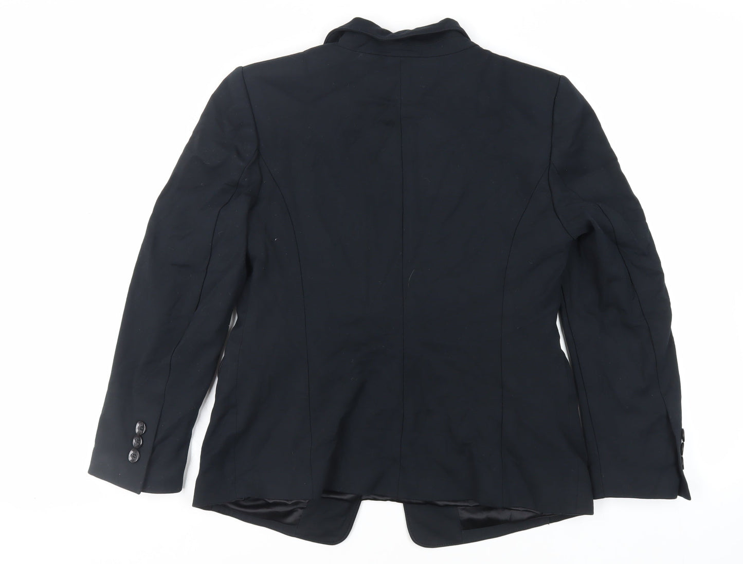 Marks and Spencer Womens Black Jacket Blazer Size 12 Button