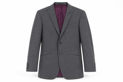 Front view of Autograph men’s grey geometric polyester jacket suit jacket, size 38, regular