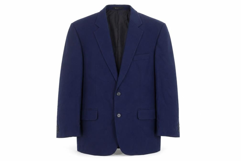 BHS Mens Blue Wool Jacket Blazer Size 44 Regular