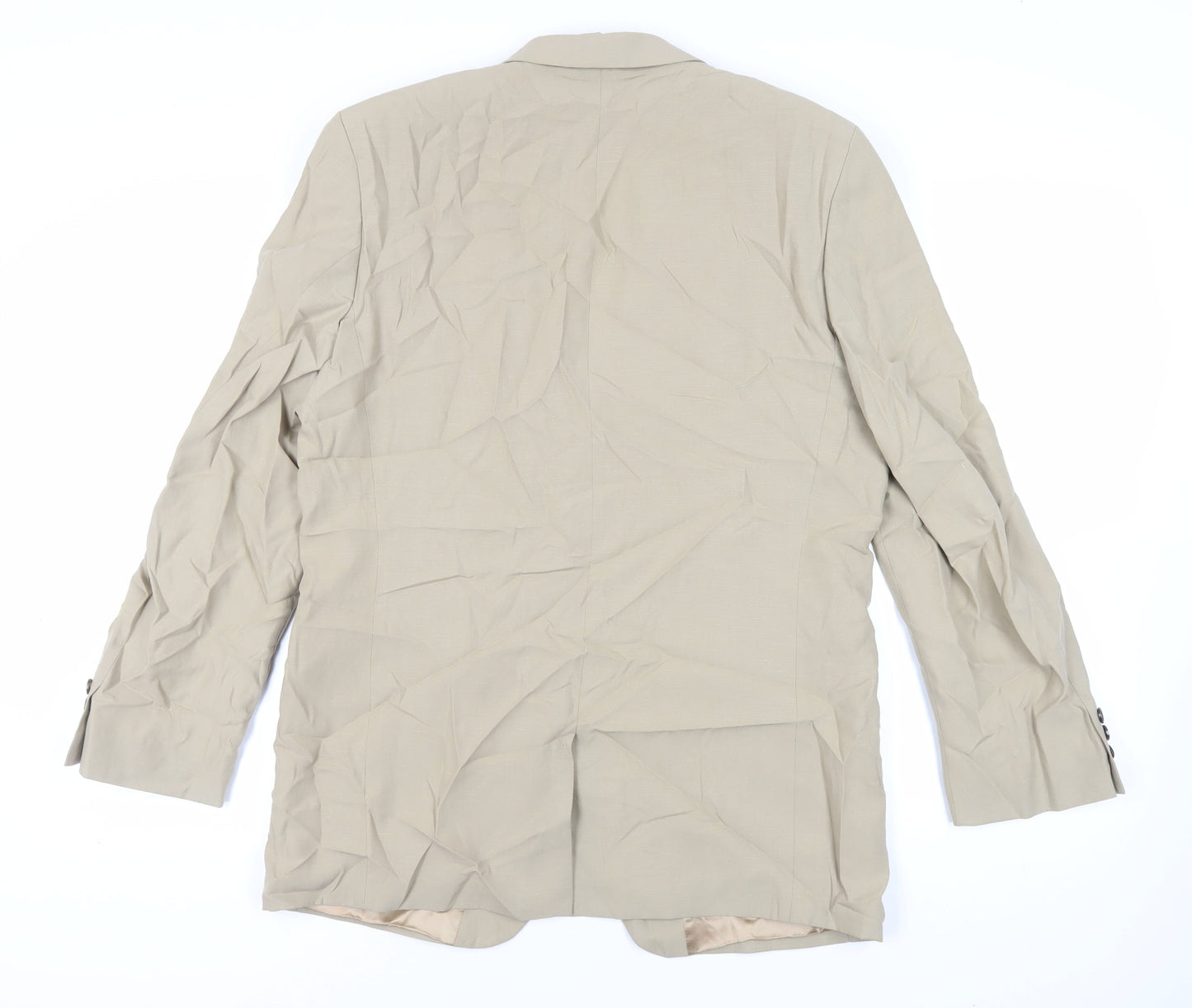 BHS Mens Beige Lyocell Jacket Suit Jacket Size 40 Regular