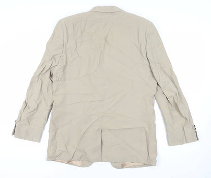 BHS Mens Beige Lyocell Jacket Suit Jacket Size 40 Regular