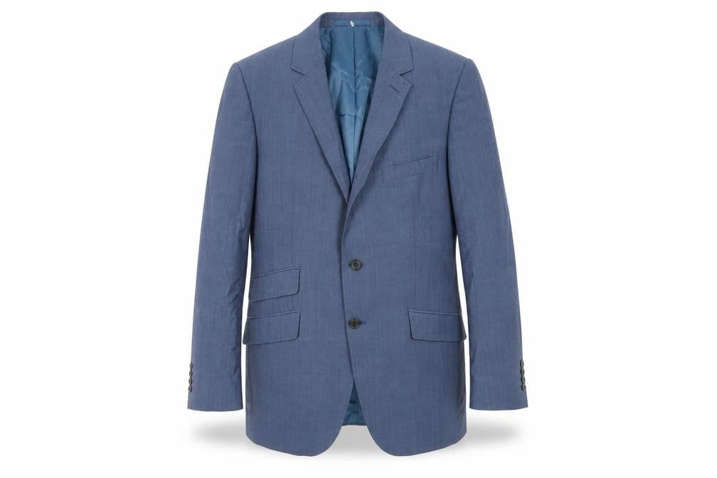 Marks & Spencer Mens Blue Wool Jacket Suit Jacket Size 42 Regular