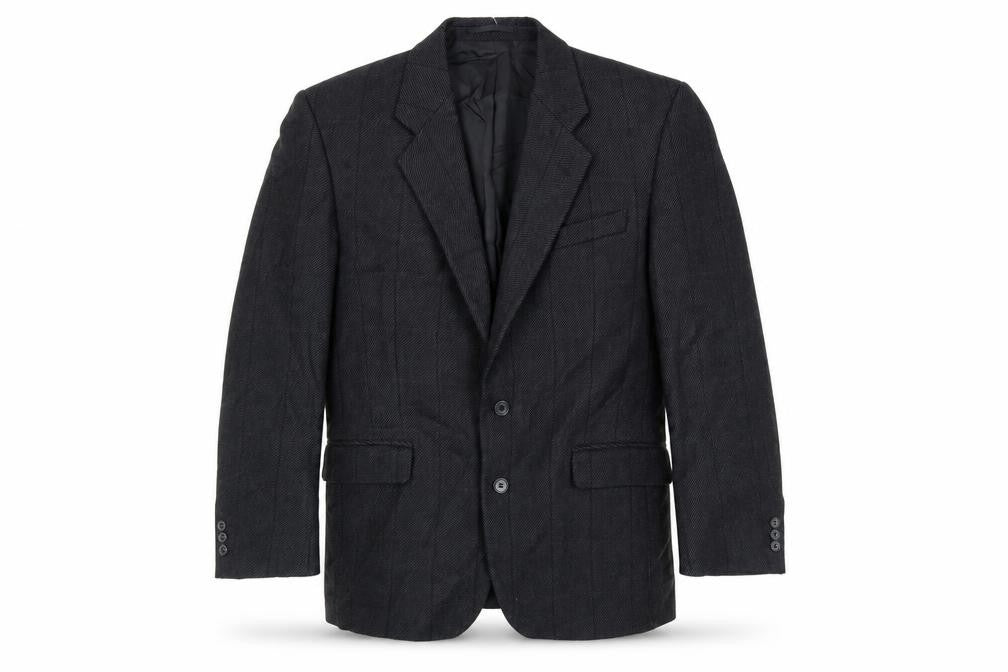 Douglas Mens Grey Check Wool Jacket Blazer Size 38 Regular