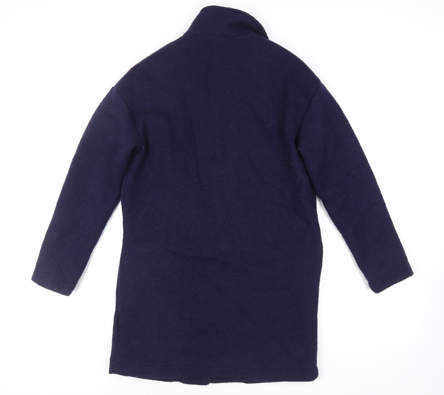 Per Una Womens Blue Overcoat Coat Size 8 Button