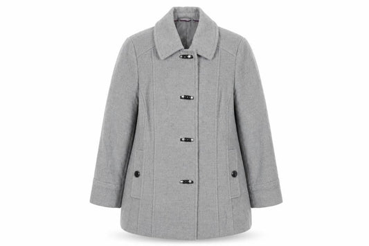 Marks & Spencer Womens Grey Overcoat Coat Size 20 Toggle