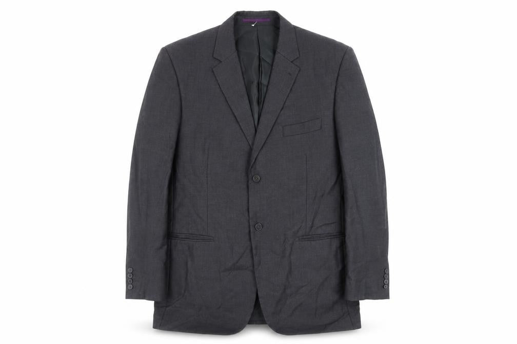 Purple Mens Blue Wool Jacket Suit Jacket Size 44 Regular